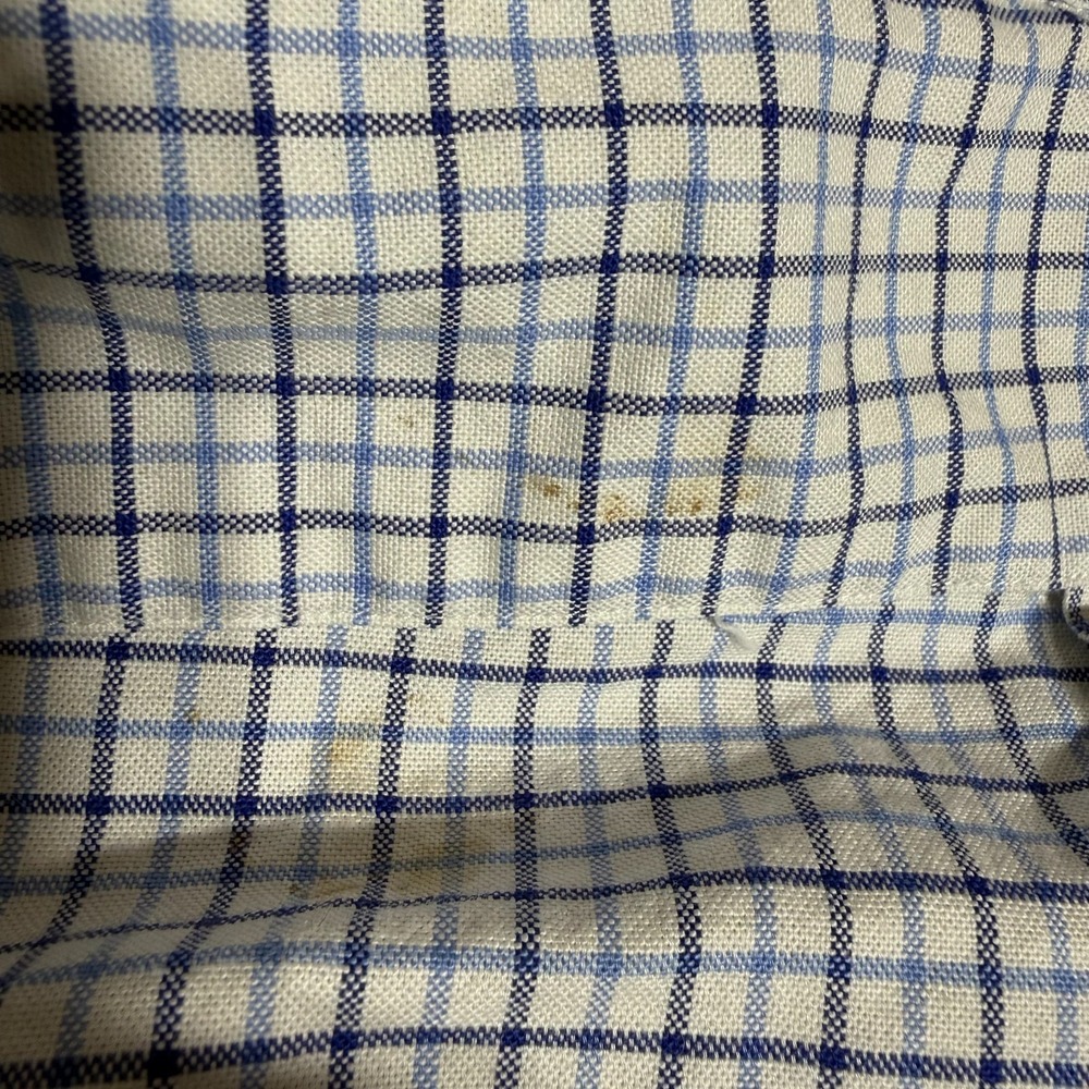Ralph Lauren Shirt Men XL Blue Plaid Cotton Button-Down Slim Fit Stretch Oxford - Picture 10 of 10